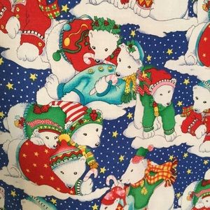 Winter themed scrub top